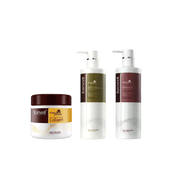 Kit Karseell x3 – Shampoo + Acondicionador + Máscara Collagen 500gr